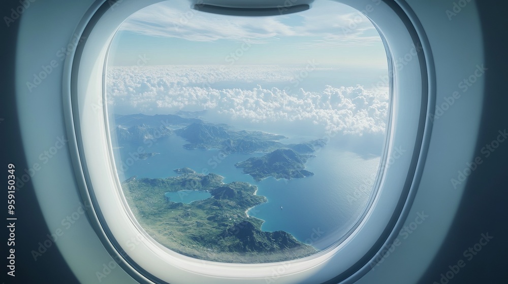 Travel Mode ON Airplane Window with Amazing View Travel Mode ON Airplane Window with Amazing View