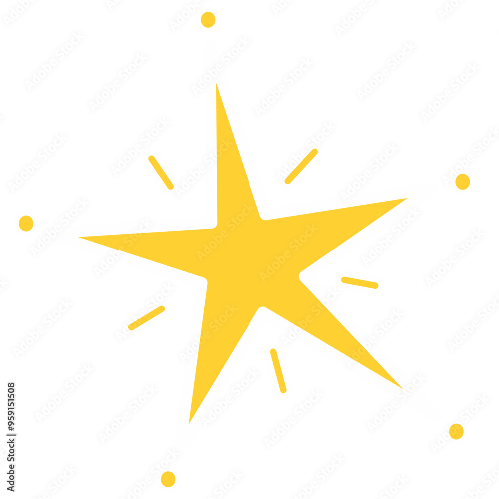 Obraz premium Hand drawn Doodle Star Sticker