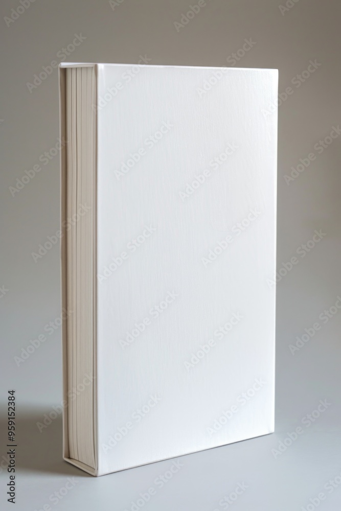 A white book sitting on a table A white book sitting on a table