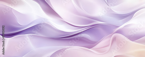 A stylish abstract background with flowing shapes in soft lavender and ivory. The design features a delicate, elegant appearance with a smooth, modern texture.