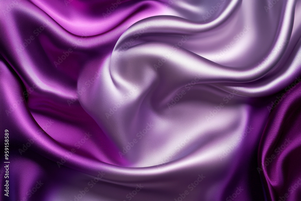 A sophisticated abstract background with 3D silk fabric in gradient tones of plum and silver. The fabric’s smooth, flowing waves add a touch of refined elegance. A sophisticated abstract background with 3D silk fabric in gradient tones of plum and silver. The fabric’s smooth, flowing waves add a touch of refined elegance.