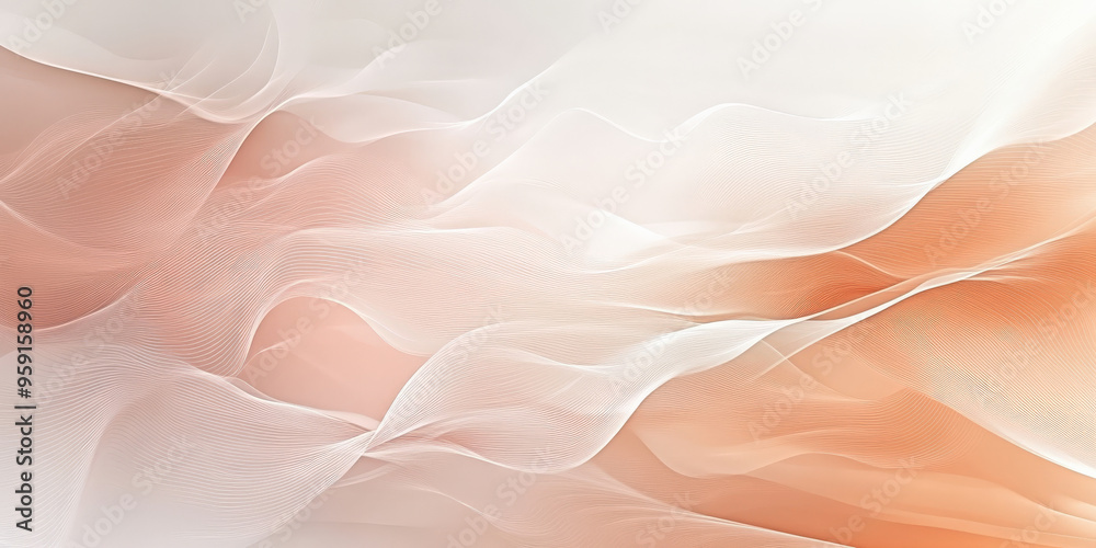 Fototapeta premium A refined abstract background with delicate patterns in soft peach and ivory. The design creates a sophisticated, modern effect with gentle, flowing textures.