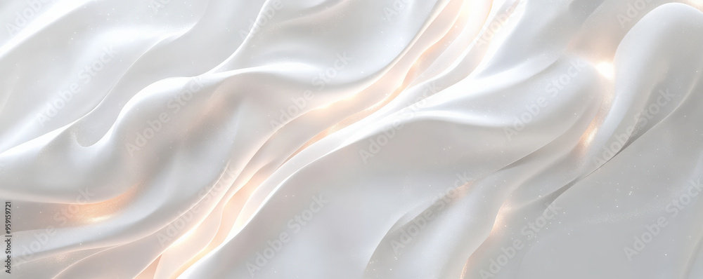 Fototapeta premium A luxurious 3D light white background with soft, blended textures and gentle illumination. The design has a high-end, elegant feel with a clean, modern appearance.