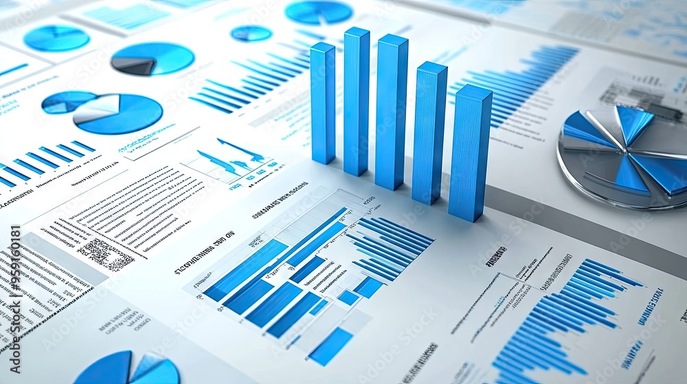Professional business plan documents with charts and graphs, symbolizing the foundation of a successful business. Professional business plan documents with charts and graphs, symbolizing the foundation of a successful business.
