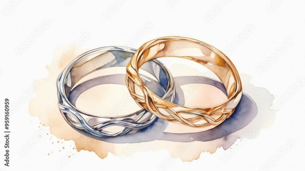 Detailed Wedding Rings with Romantic Soft Light, Ai generated Images Detailed Wedding Rings with Romantic Soft Light, Ai generated Images