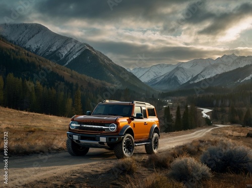 car in the mountains