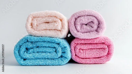 Towels of three colors
