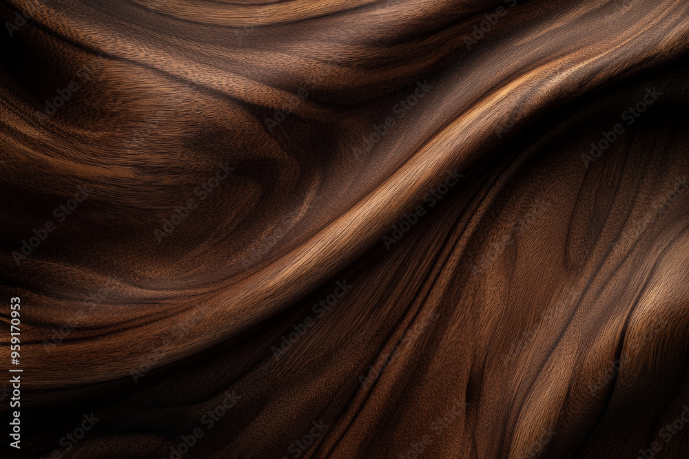 Polished walnut wooden backdrop with deep, chocolate-brown tones and a satin finish. The wood grain is smooth and flowing, creating a luxurious, elegant background that exudes warmth and Polished walnut wooden backdrop with deep, chocolate-brown tones and a satin finish. The wood grain is smooth and flowing, creating a luxurious, elegant background that exudes warmth and