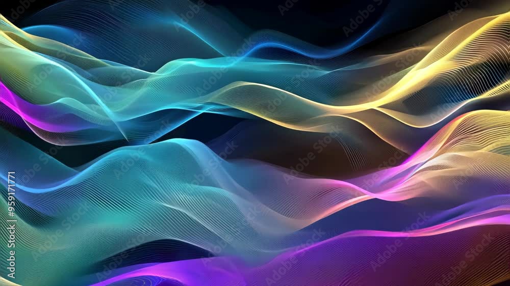 Abstract Flowing Multicolored Waves with Motion and Gradient Lighting Abstract Flowing Multicolored Waves with Motion and Gradient Lighting