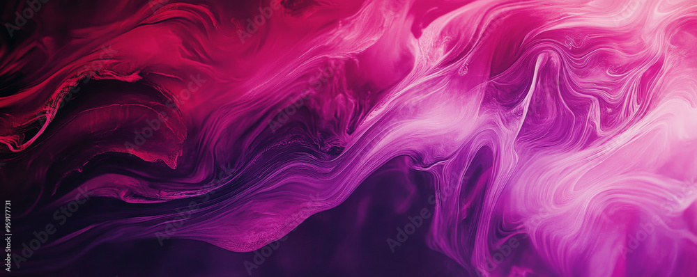 Fototapeta premium A dramatic magenta tones background with deep, rich hues and fluid, abstract shapes. The design creates a powerful, modern aesthetic with bold color transitions.