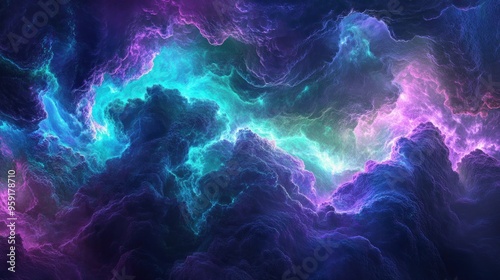 Cosmic Cloudscape: A Vivid Symphony of Color