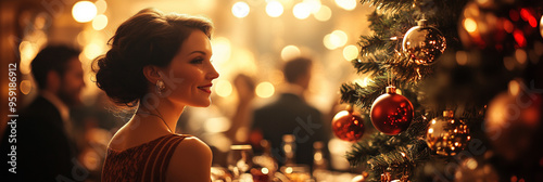 An eco-friendly holiday celebration featuring vintage-inspired elegance. Sustainable decorations and LED lights create a festive, modern look with a nod to the past.