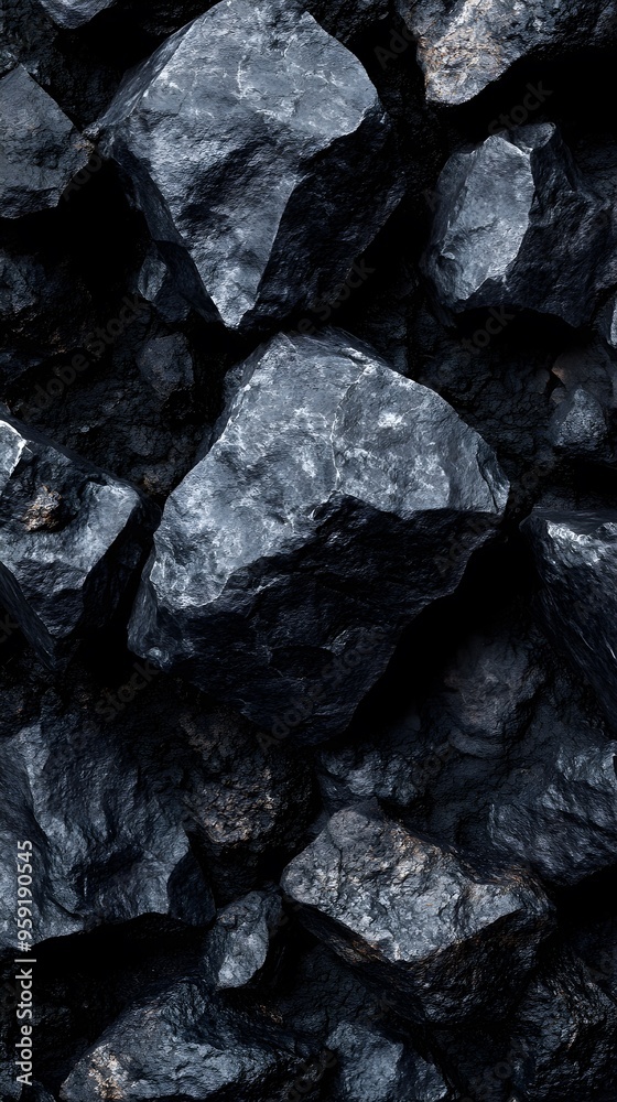Black lava stone rock in detailed close-up of raw sample Black lava stone rock in detailed close-up of raw sample