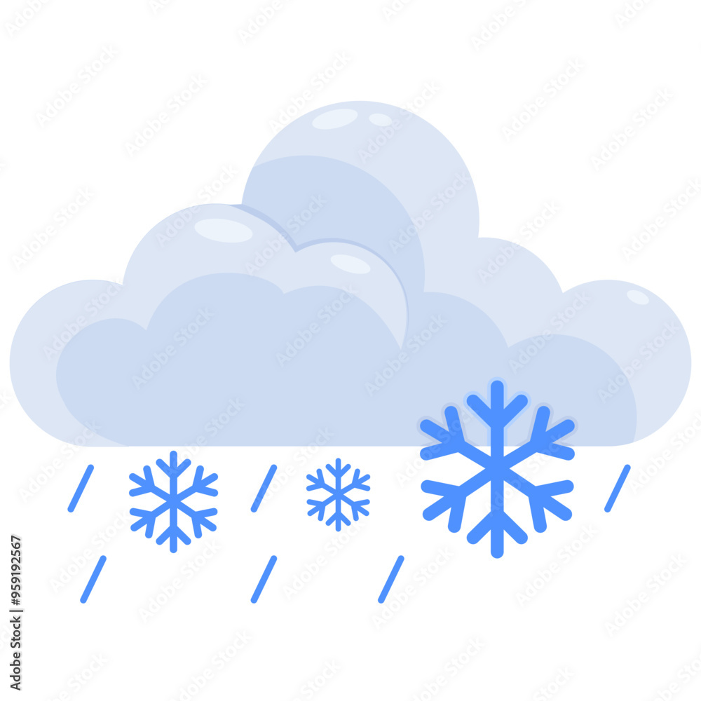 Snowy and Rainy Weather Icon