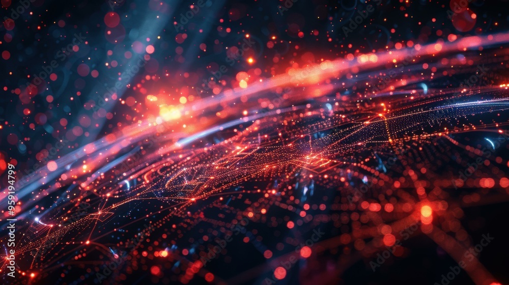 Abstract Red and Blue Light Bokeh Background Abstract Red and Blue Light Bokeh Background