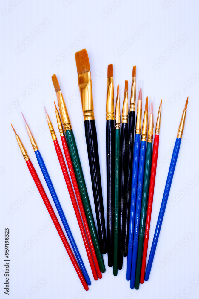 Many brushes on a white background Many brushes on a white background
