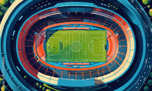 A flat vector of a sports stadium.