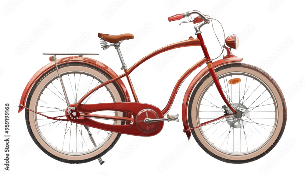 An isolated vector of a retro bicycle. An isolated vector of a retro bicycle.