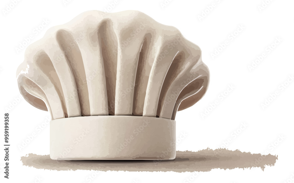 A minimalist vector of a chef’s hat. A minimalist vector of a chef’s hat.