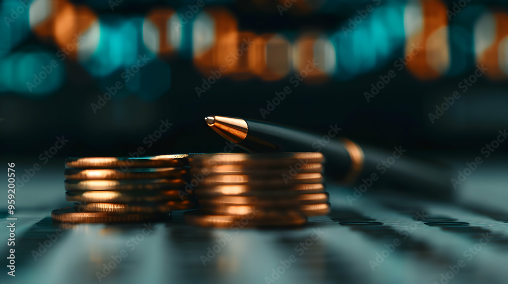 Economy And Finance Background With Money Coins