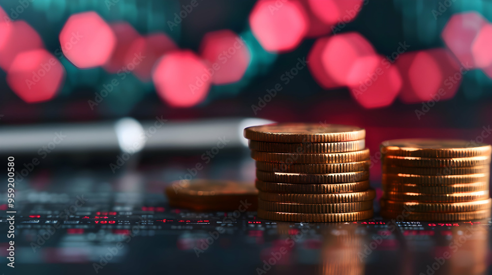Economy And Finance Background With Money Coins