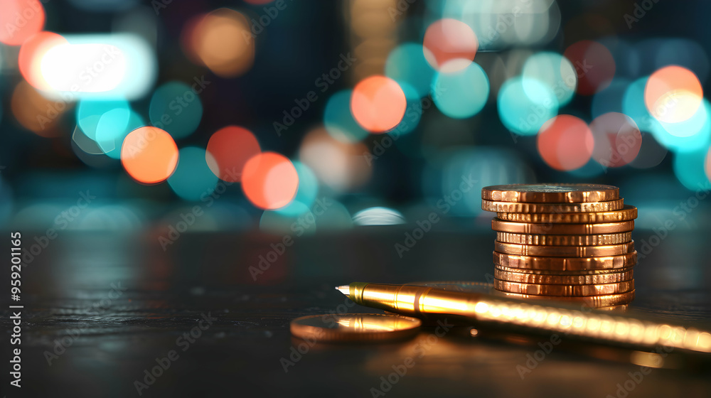 Economy And Finance Background With Money Coins