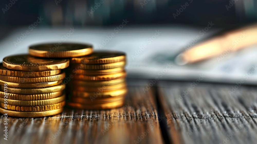Economy And Finance Background With Money Coins