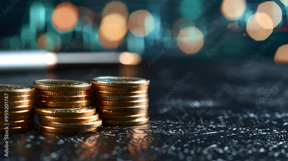Economy And Finance Background With Money Coins