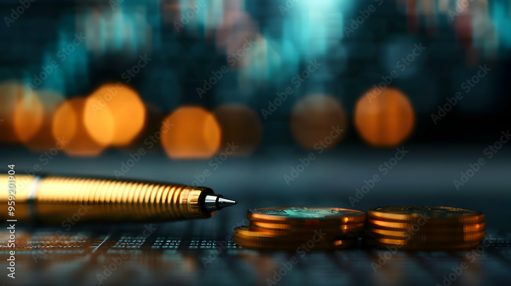 Economy And Finance Background With Money Coins