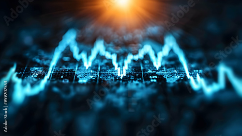 Obraz na płótnie Economy Growth Financial Data Concept And Investme w salonie