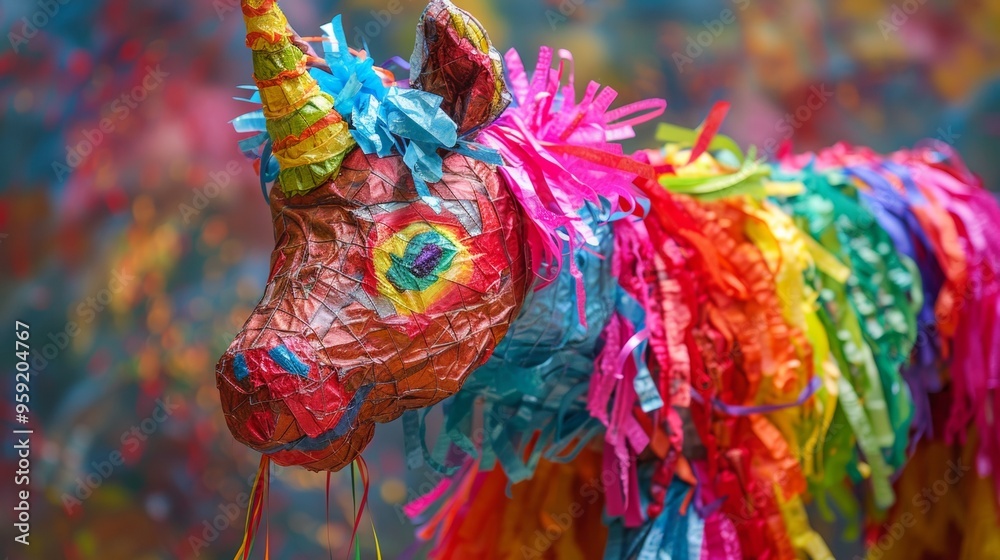 Obraz premium colorful horse pinata