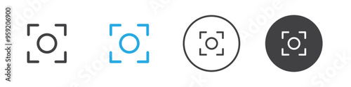 Camera Focus icon Vector logo outline