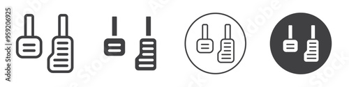 Car pedal icon Vector logo outline