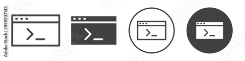 Command console icon Vector logo outline