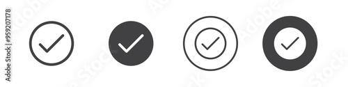 Confirmation mark icon Vector logo outline Free Download Confirmation mark icon Vector logo outline - GFXLoad