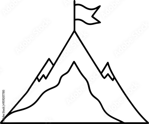 mountain top flag