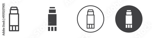 Glue stick icon Vector logo outline