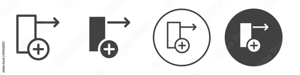 Insert column row icon Vector logo outline Insert column row icon Vector logo outline