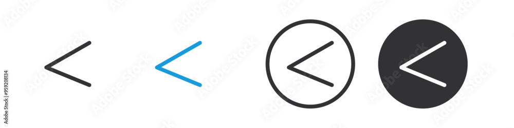 Is less than icon Vector logo outline Is less than icon Vector logo outline