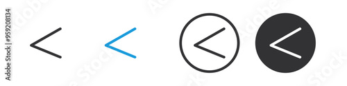 Is less than icon Vector logo outline