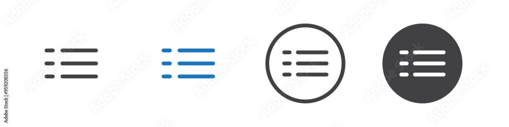 Menu button icon Vector logo outline Menu button icon Vector logo outline