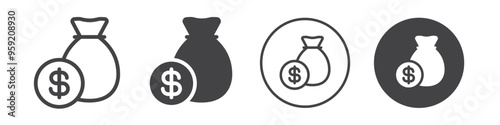 Retirement Planning icon Vector logo outline