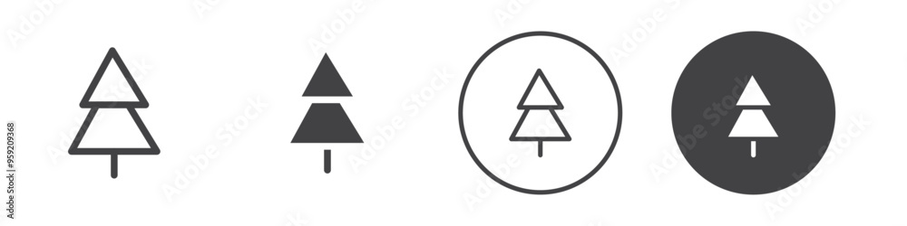spruce icon Vector logo outline spruce icon Vector logo outline