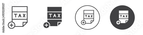 Tax Credit icon Vector logo outline