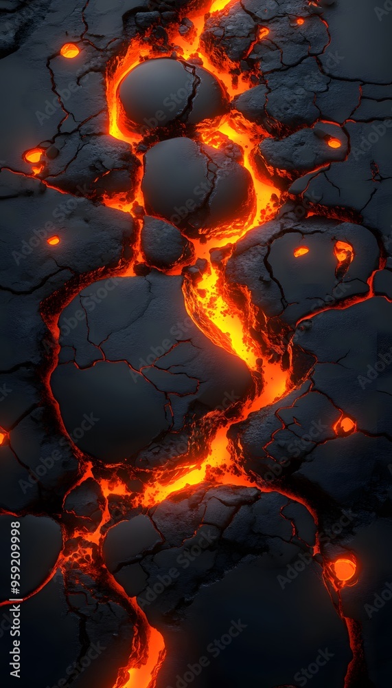 Cracks Stones Fire Cracks Stones Fire