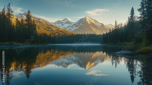 reflection in the mountains