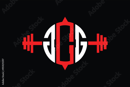 GCG, GGC, CGG gym and fitness logo design icon vector