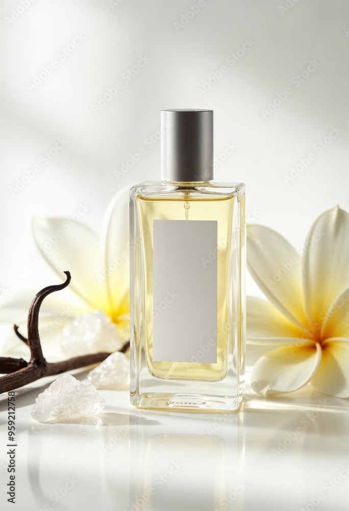 Crystal-Clear Perfume Bottle with EuroVanillin Supreme and Vanilla Flowers Crystal-Clear Perfume Bottle with EuroVanillin Supreme and Vanilla Flowers