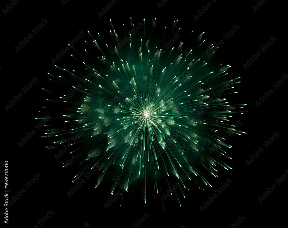 fireworks in the night sky Ai generated green firwork fireworks in the night sky Ai generated green firwork