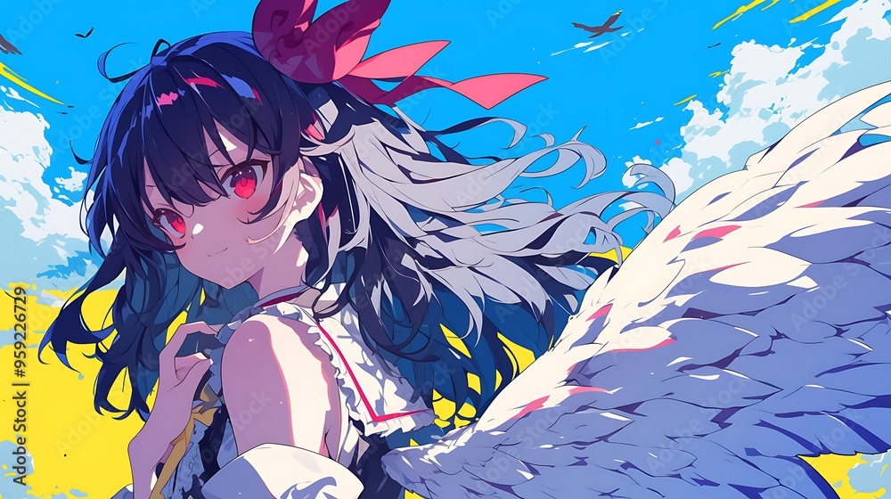 Naklejka premium streamer anime girl